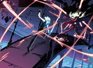 The twins fighting on the surface of the Star Destroyer[1]