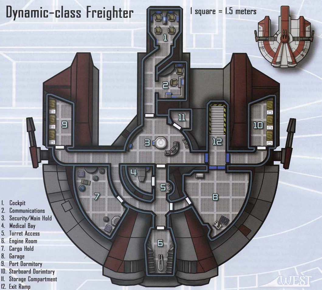 space cargo ship deck plan