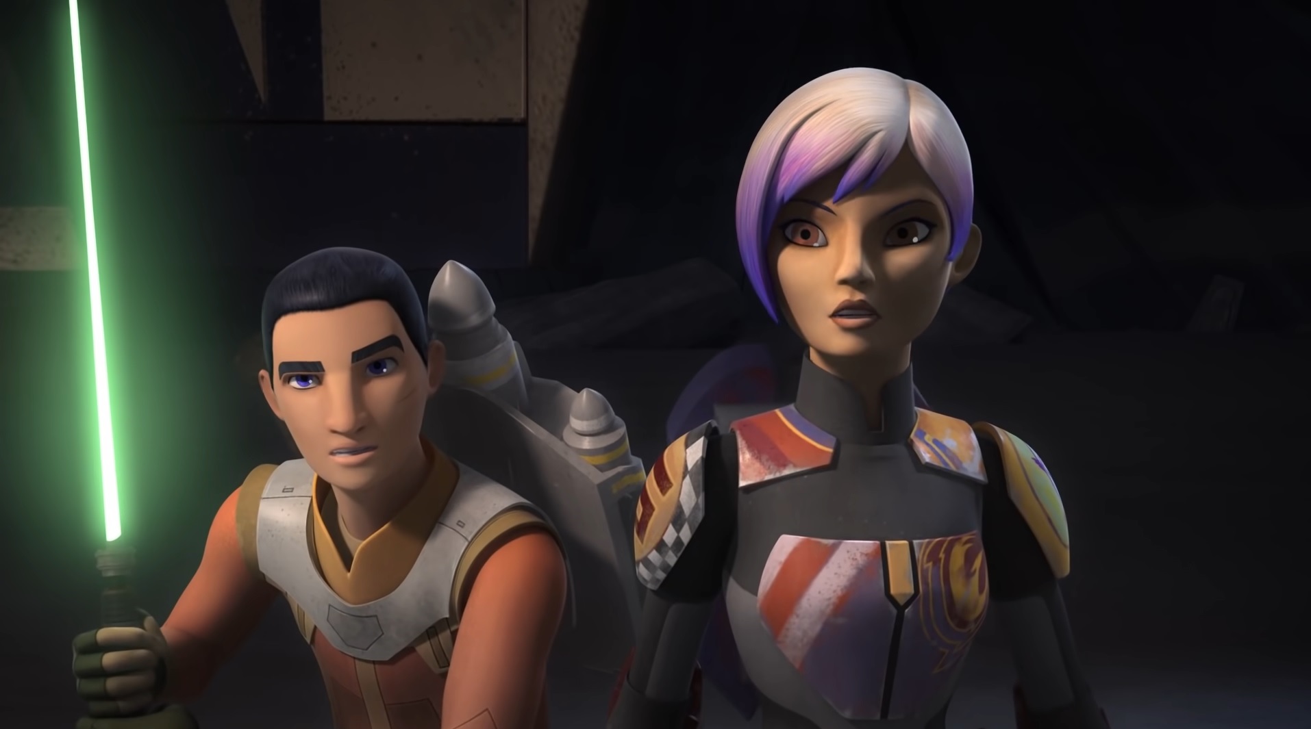 Ezra and Sabine during their Mission to Mandalore.