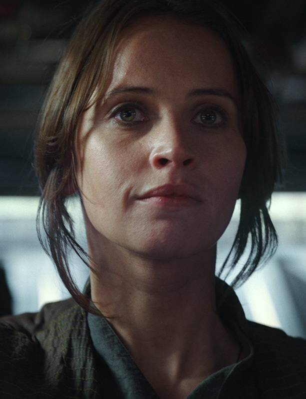 Jyn Erso was played by actor Felicity Jones.