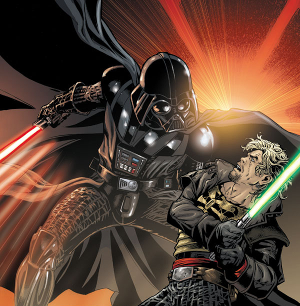 Cade Skywalker fights Vader in a vision.