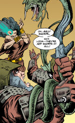 Aleema confounds the royal guards with .