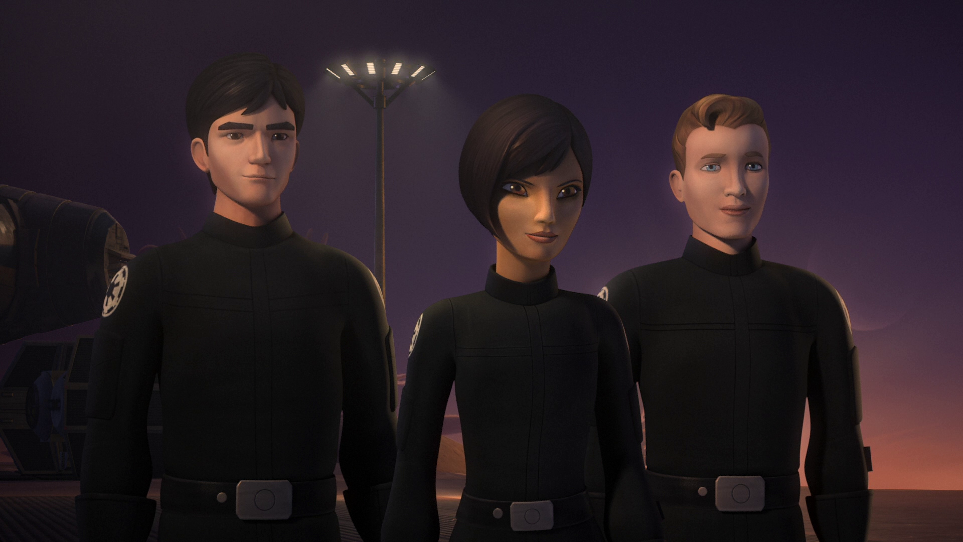 Sabine with cadets Wedge Antilles and Hobbie