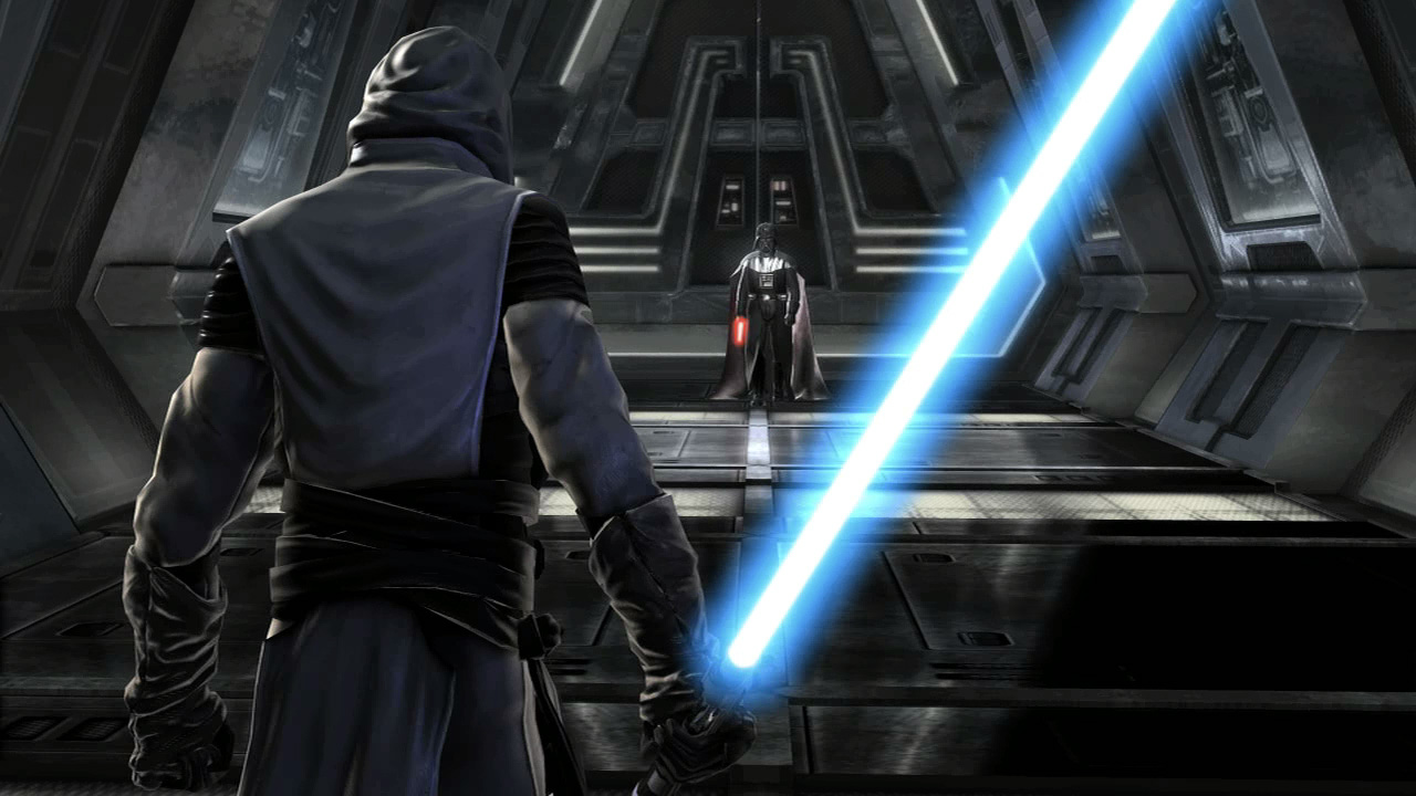 Marek and Vader confronted each other, leading to a lightsaber duel between master and apprentice.