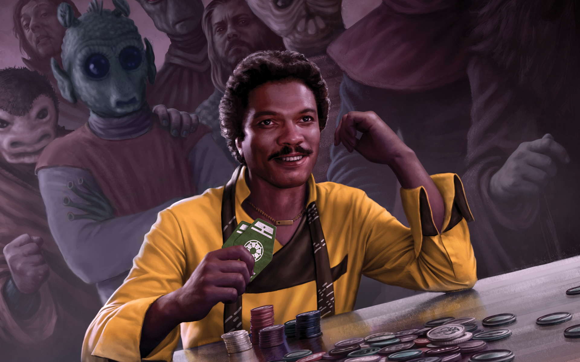 Lando Calrissian playing sabacc