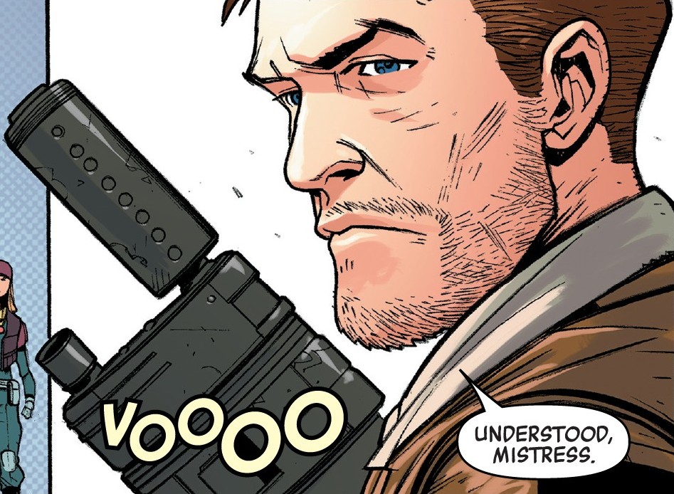 The NN-14 blaster pistol appeared in the Legends comic book Star Wars 108: Forever Crimson