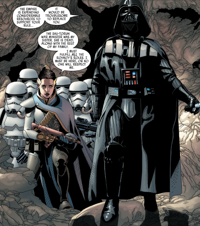 Trios accompanied Vader on the frontlines during the civil war.