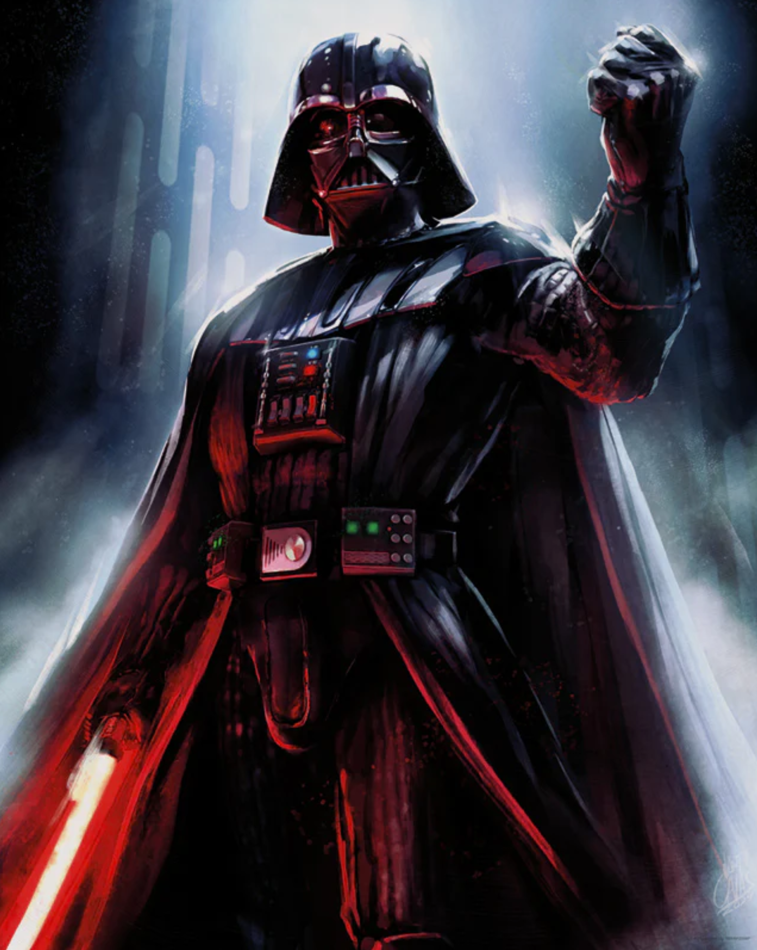 Darth Vader (pictured) joined Tarkin in the campaign against Berch Teller's insurgents.