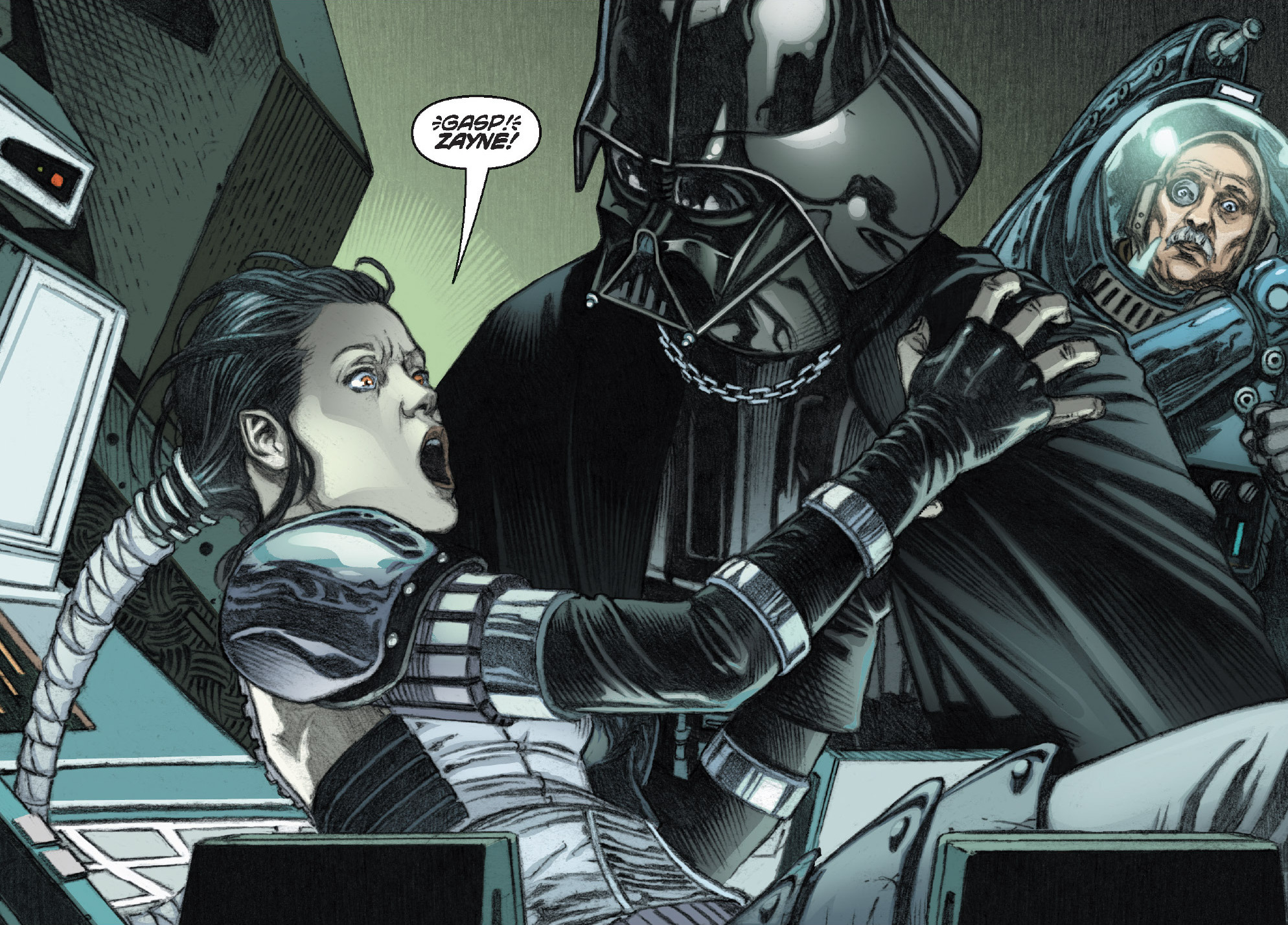 Celeste Morne is brought out of stasis by Darth Vader.