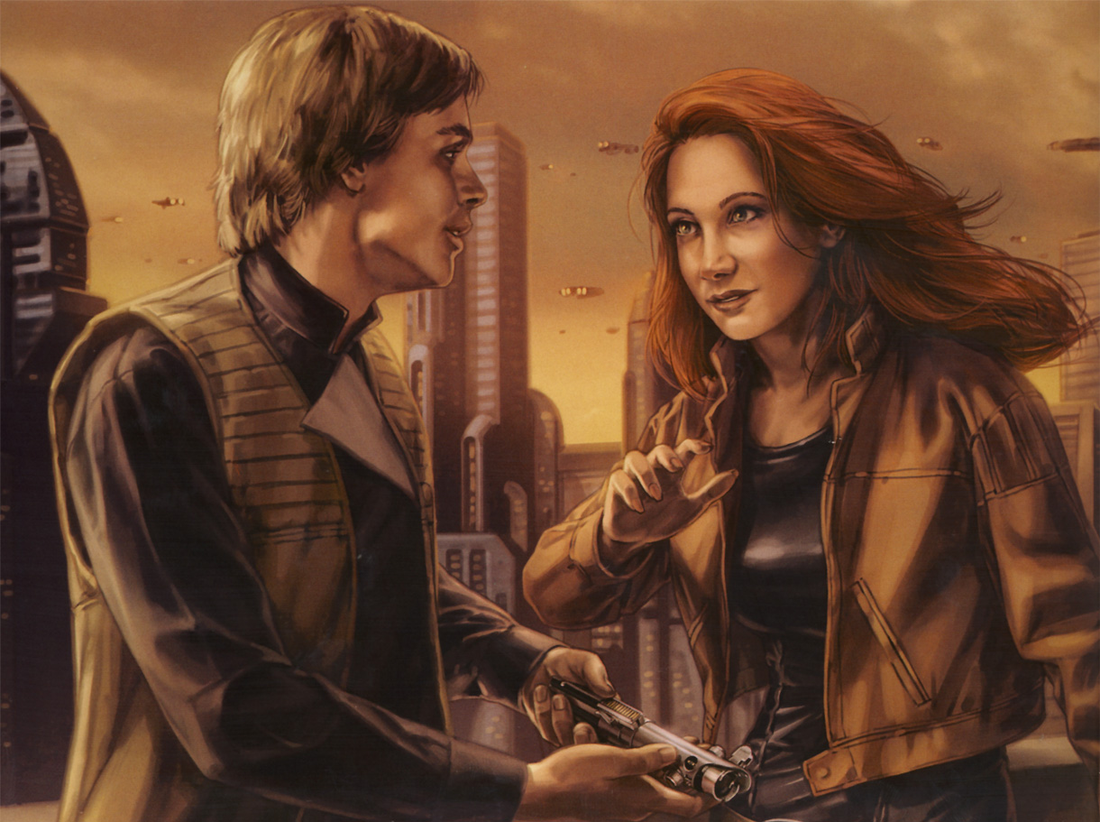 Luke Skywalker gave Mara Jade the lightsaber on Coruscant.