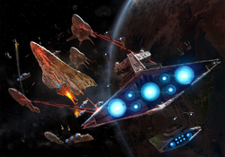 Return of the jedi space battle 2025