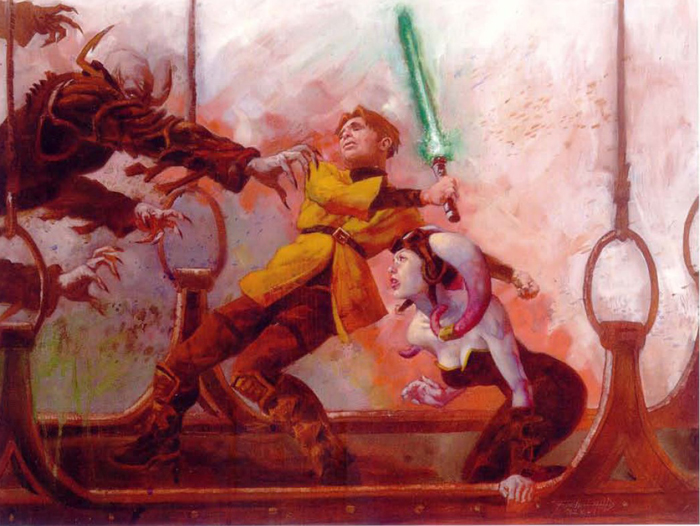 Daeshara'cor is defended by Anakin Solo during the Battle of Ithor.