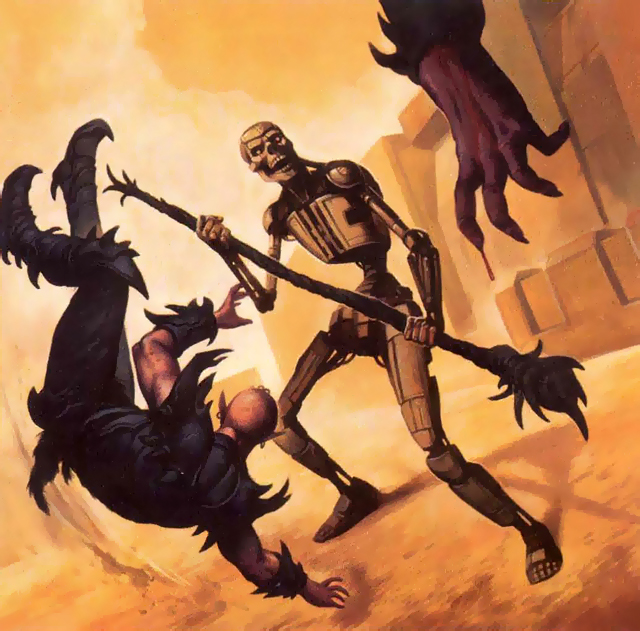 A YVH-series battle droid combating Yuuzhan Vong.