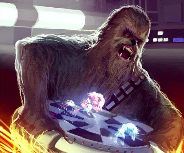 Chewbacca was a great player of dejarik, but he hated to lose.