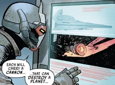  inspects the superlaser's schematics.