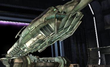 The Trandoshan dropship in the Prosecutor's hangar.