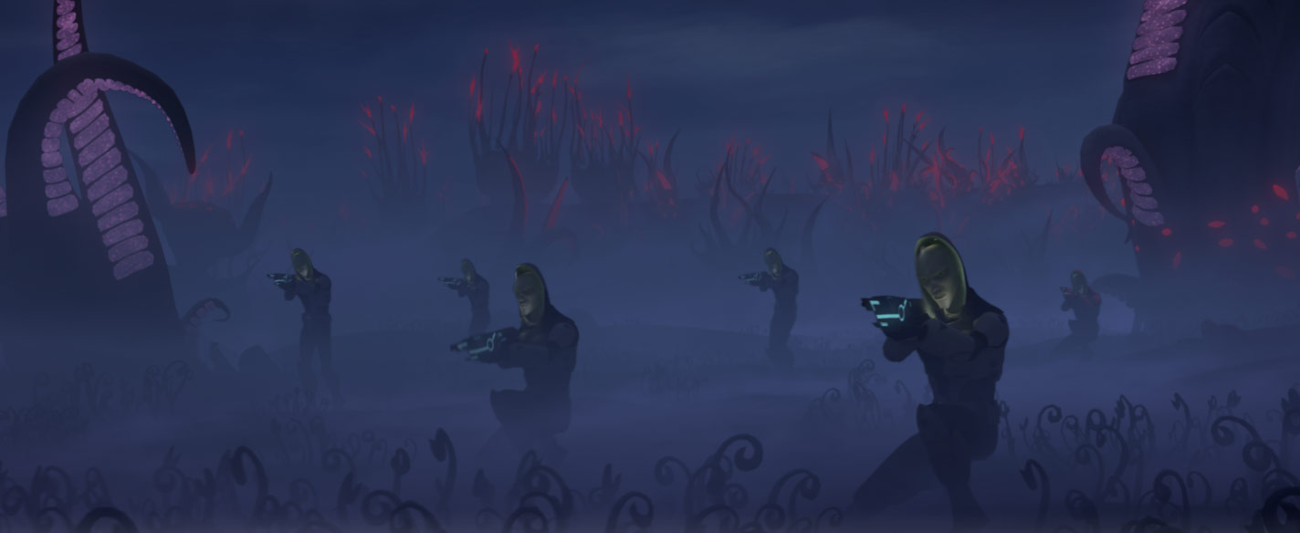 Umbaran soldiers during the Battle of Umbara.