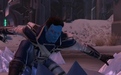 Valss stays behind to allow Theron Shan to escape.