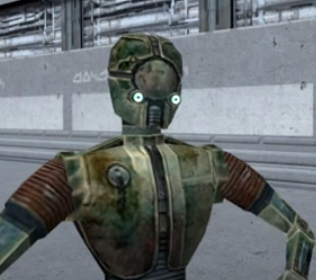 Battered protocol droid appearance in Common Appearance