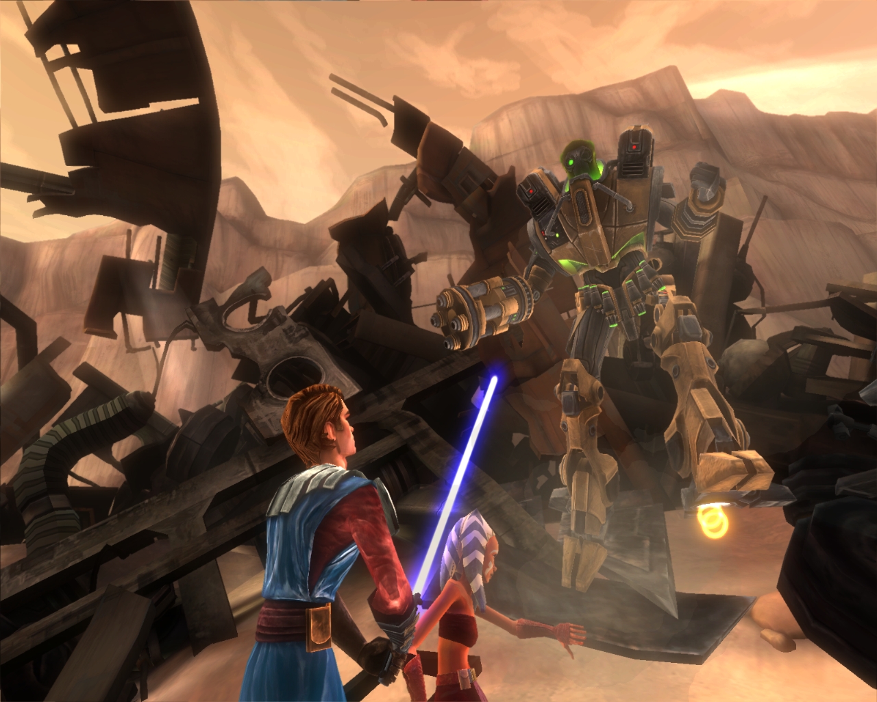 Teska faces off against Skywalker and Tano on Ryloth.