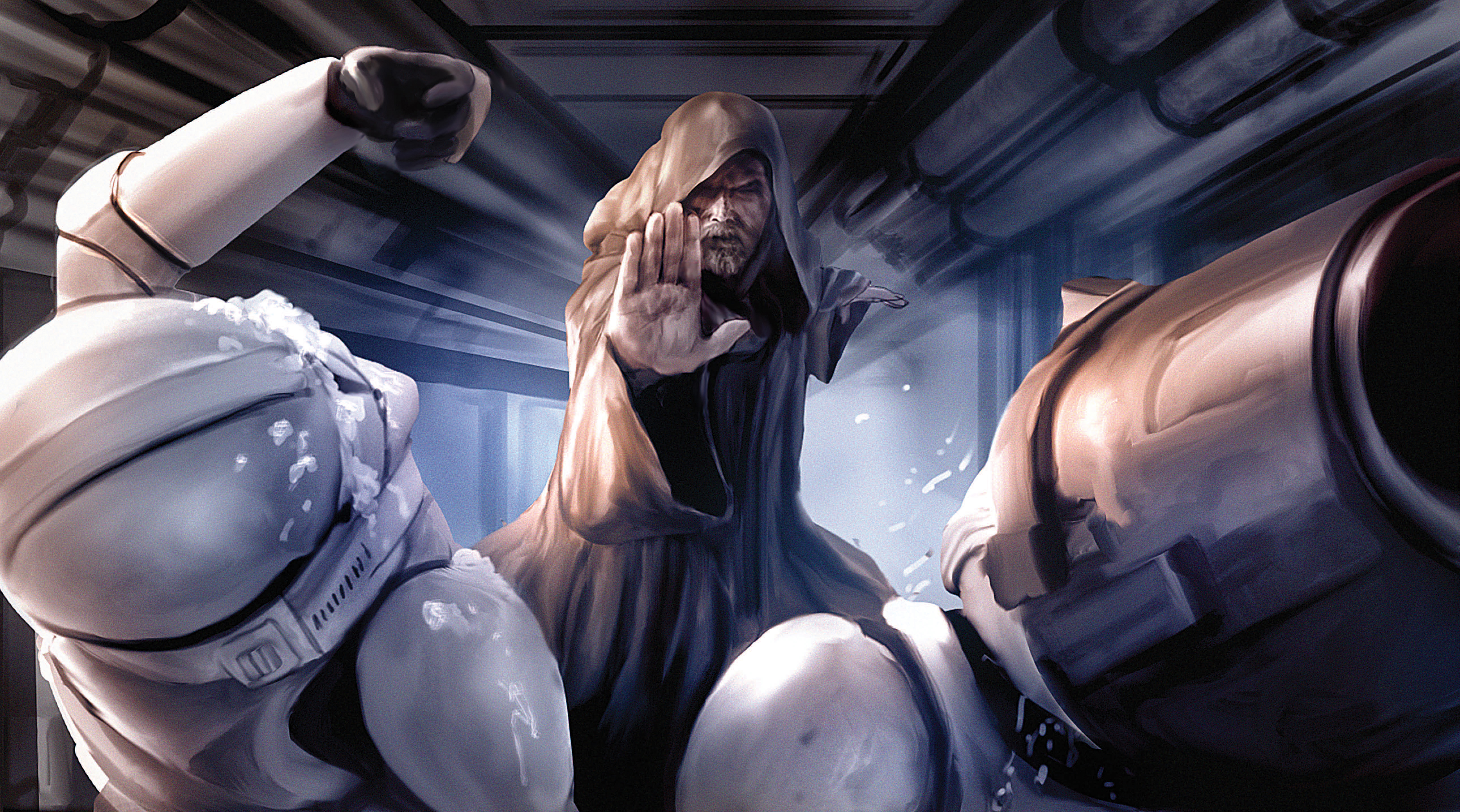 Kenobi incapacitated two clone troopers to prevent them from arresting Bronk.