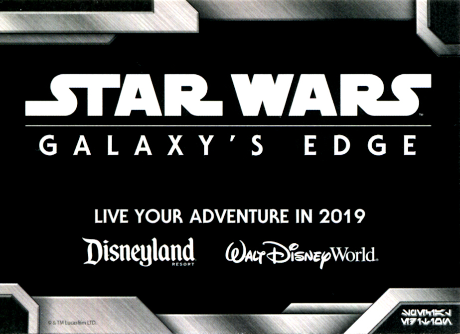Star Wars: Galaxy's Edge trading cards appearance 