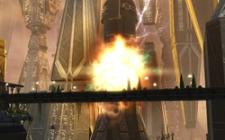 The Sun Generator explodes.