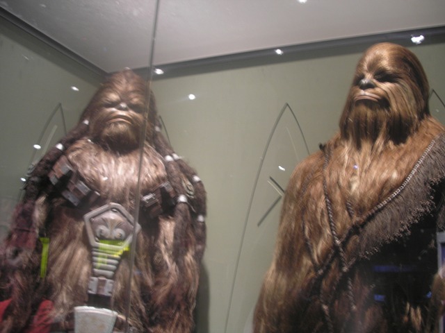 Tarfful and Salporin costumes at the Star Wars exhibit