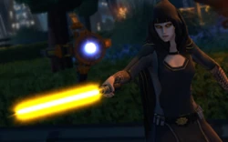 Vaylin duels her brother on the Palace balcony.