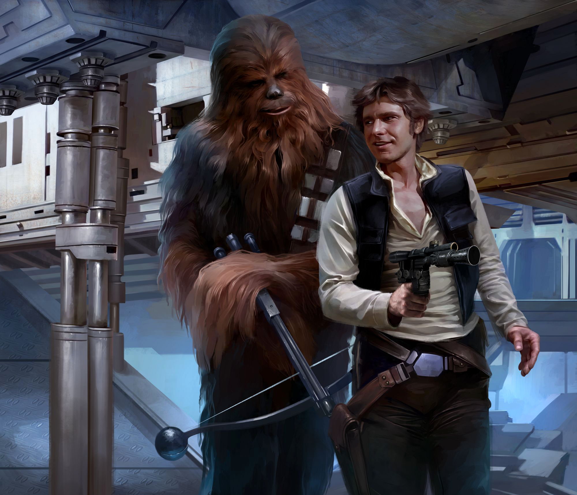 Chewbacca was fiercely loyal to Han Solo, having sworn a life debt to him.