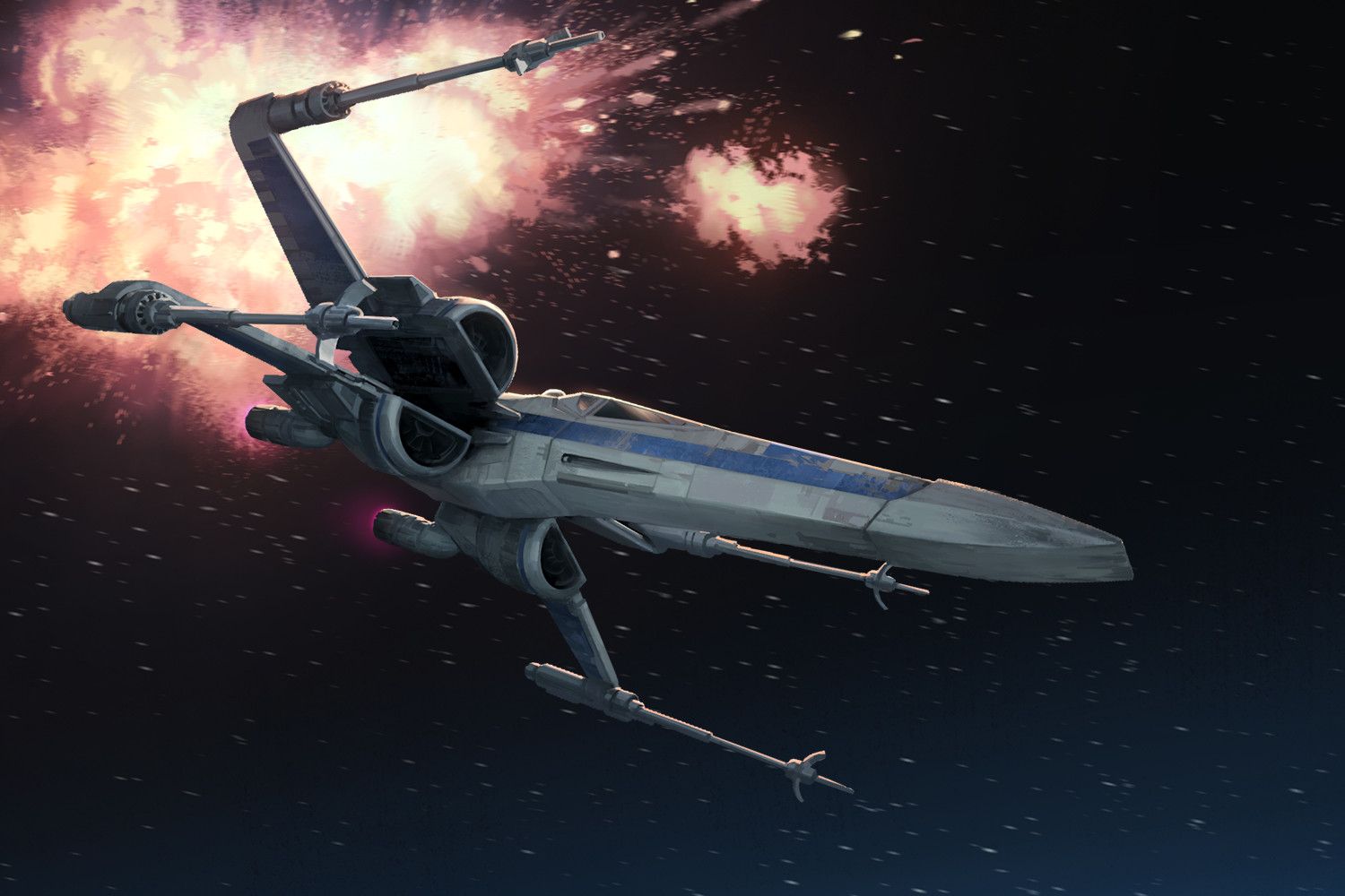 Ello Asty's T-70 X-wing fighter