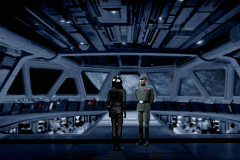 The Imperial Ace is briefed by Admiral Piett.