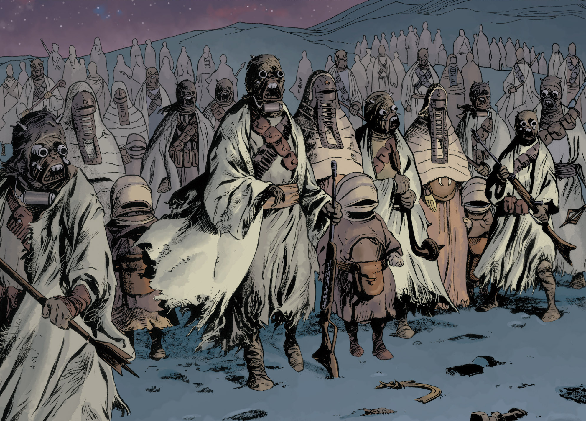 A group of Tusken raiders