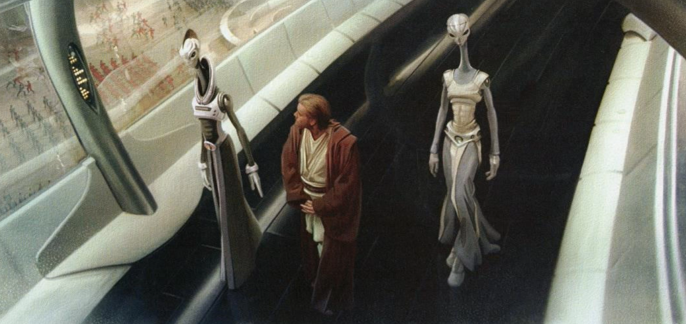 Prime Minister Lama Su introduced Obi-Wan Kenobi to the clone army that the Kaminoans bred for the Galactic Republic.