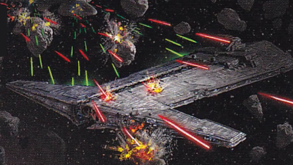 The Sunder fell under attack by a Mon Calamari Star Cruiser.