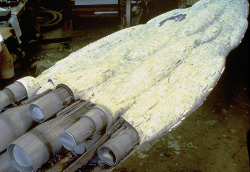 The underside of the Mon Calamari Star Cruiser model prior to the addition of the wings to convert it into the Liberty