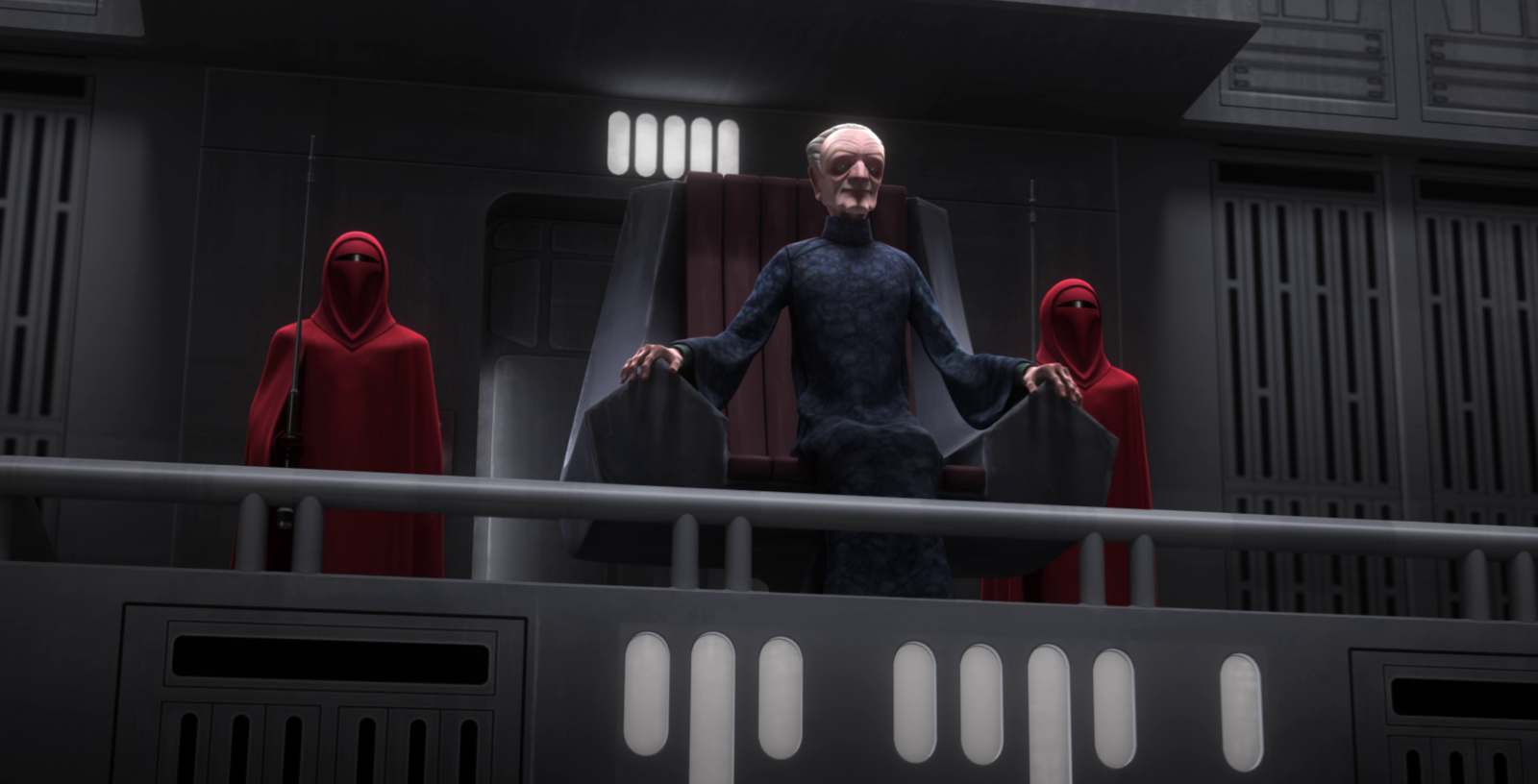 During the fall of the Republic, the Supreme Chancellor was protected by a cohort of crimson-clad guards, the Red Guard.