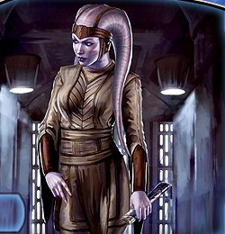 Sitra in her traditional Jedi historian robe