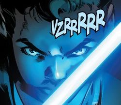 Caleb Dume trains at the Jedi Temple on Coruscant.