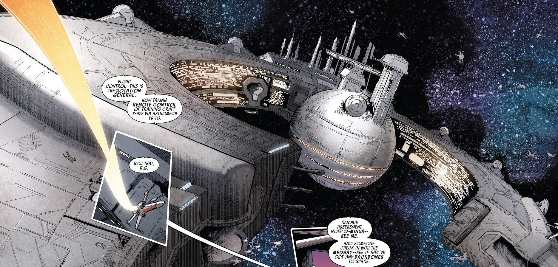 A Lucrehulk-class Battleship used as a flight school by the Rebel Alliance.