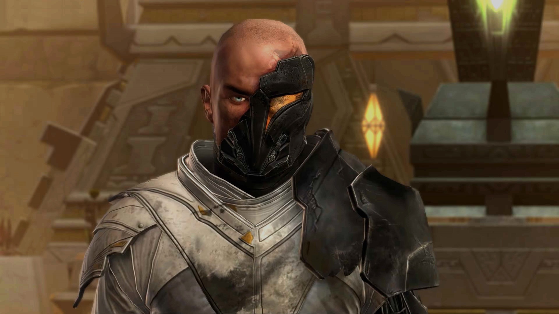 Arcann leaves Voss after being healed.