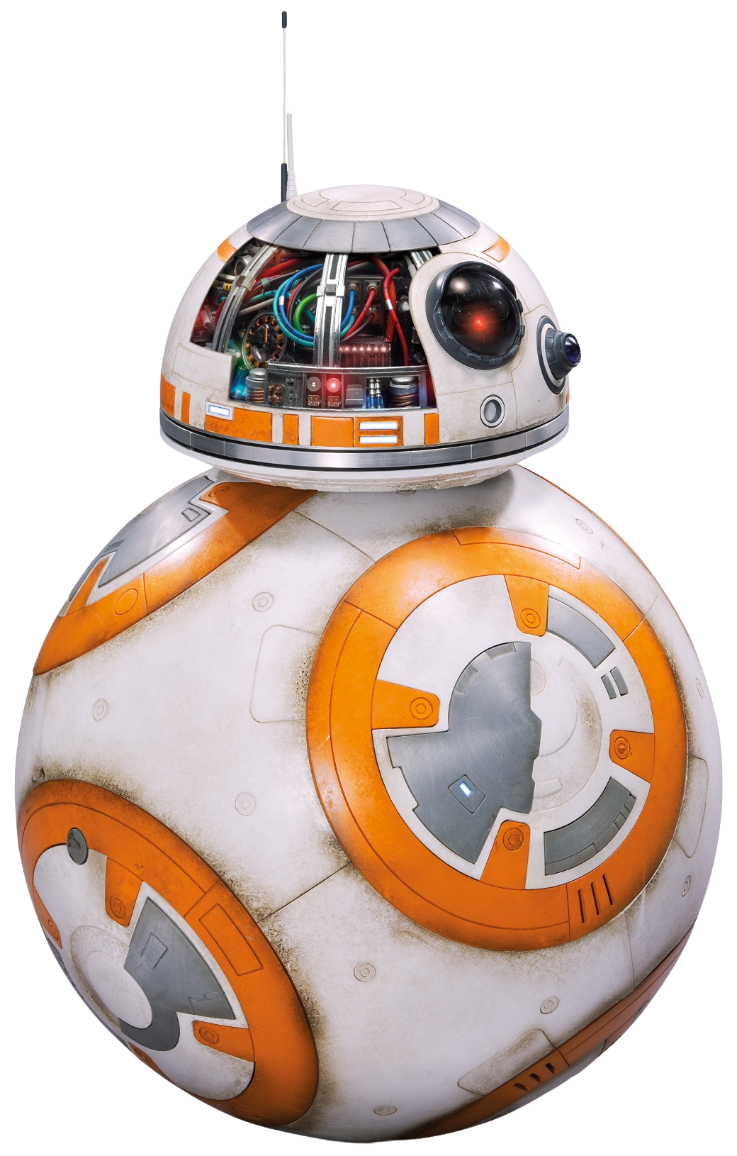 A view of the inside of BB-8's domed head.