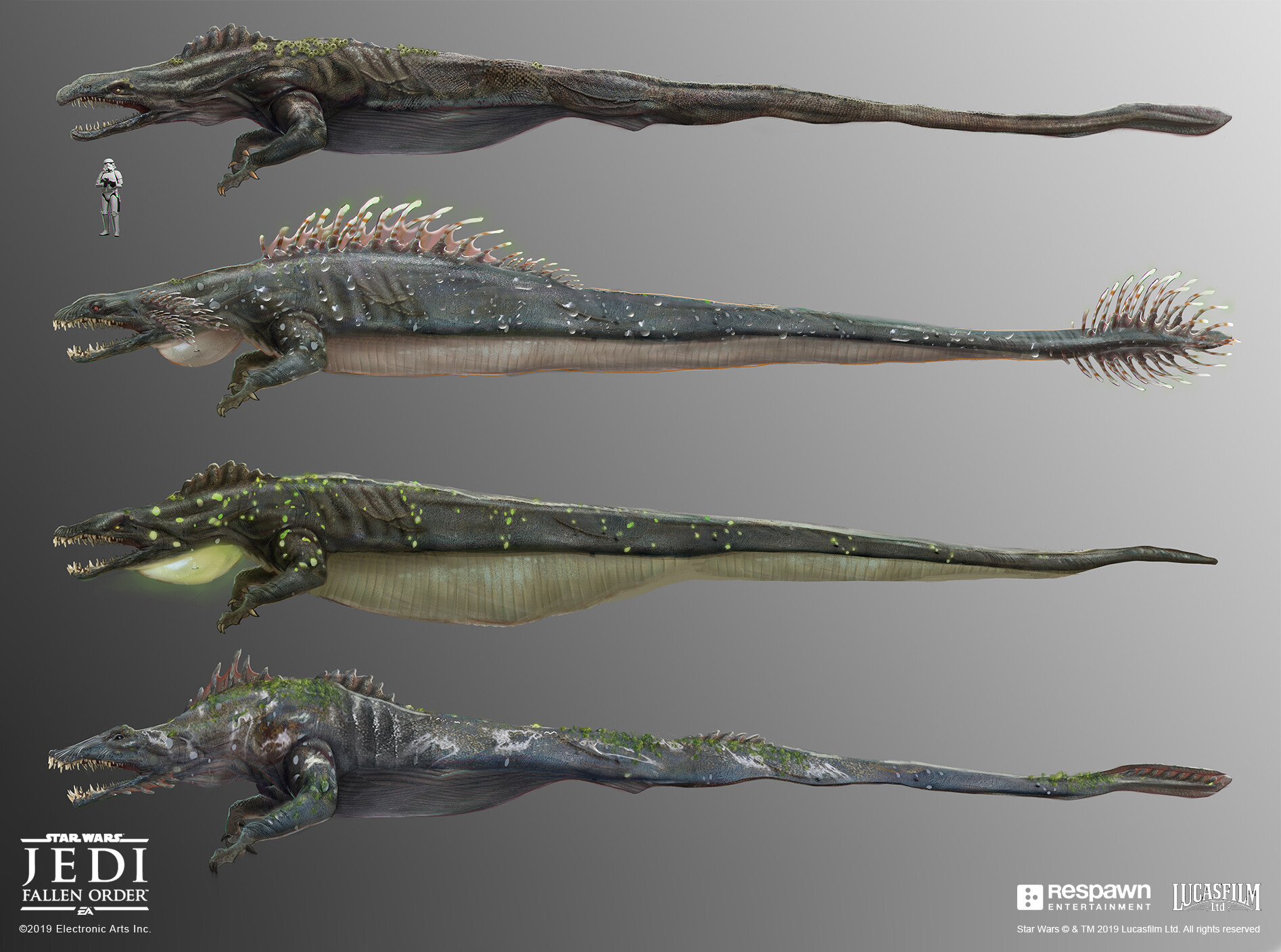 Dragonsnake concept art for Jedi: Fallen Order