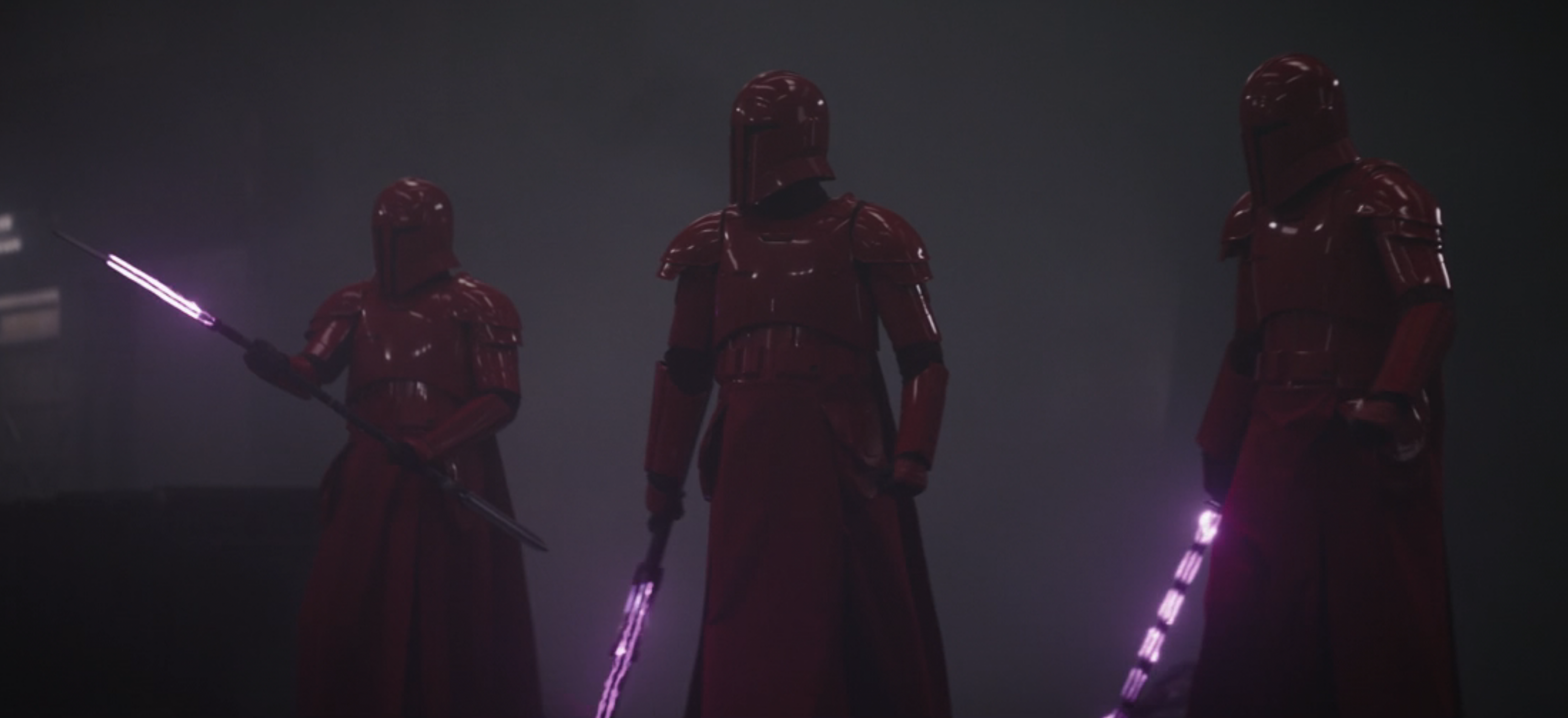 Three Imperial Praetorian Guards were deployed to serve Moff Gideon.