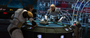 Rex and Cody examine TJ-55's cranial unit under a robolobotomy following the ambush on Christophsis.