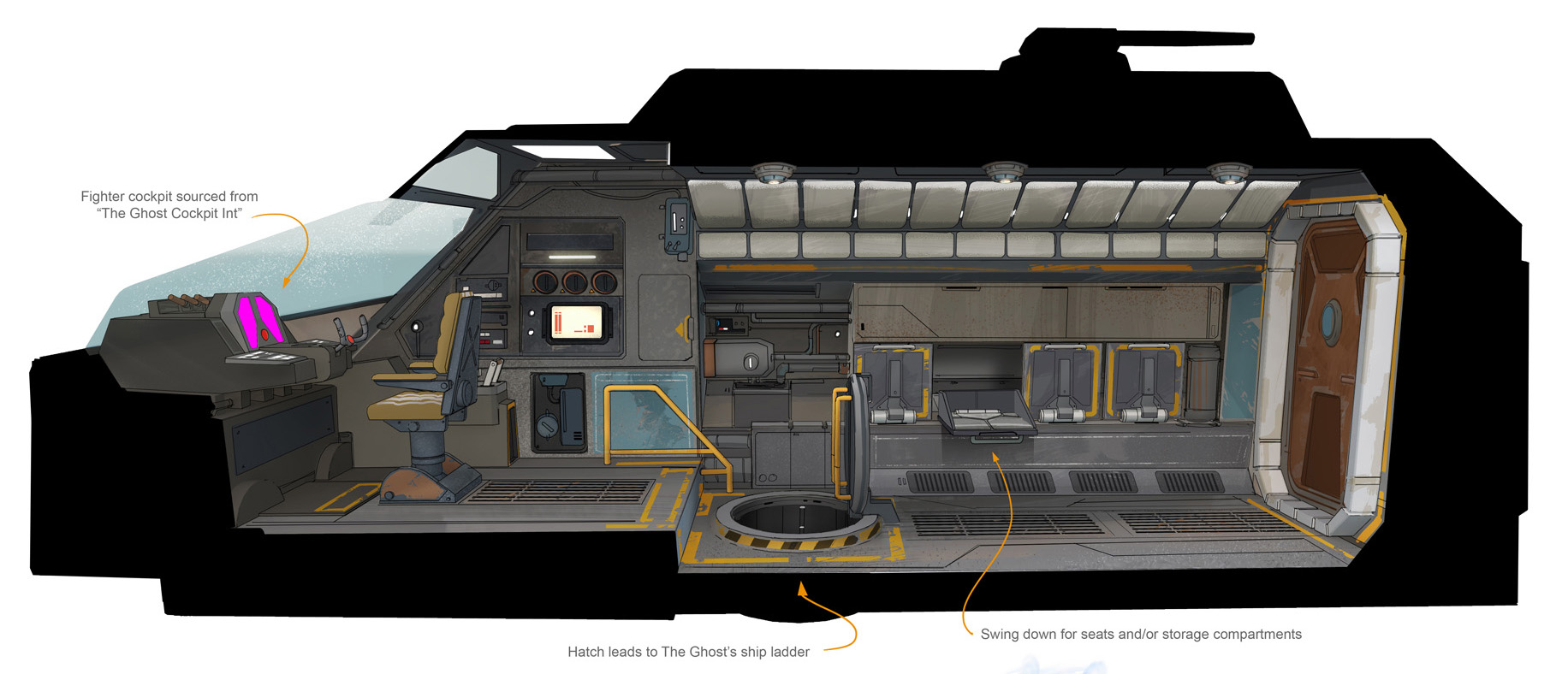 star wars spaceship interior