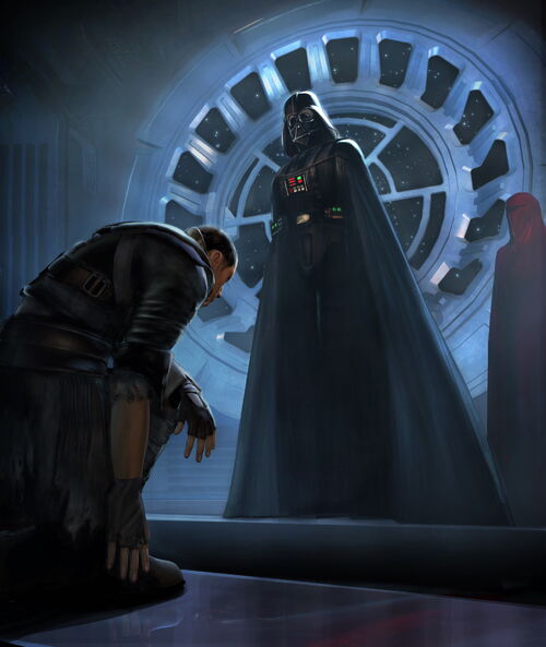 Vaders apprentice kneeling