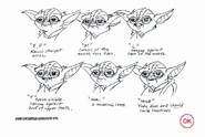 Yoda character studies for "Ambush"
