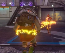 レーザー・テザーでの動きを封じるチャー