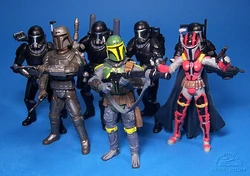  representing Mandalorian warriors